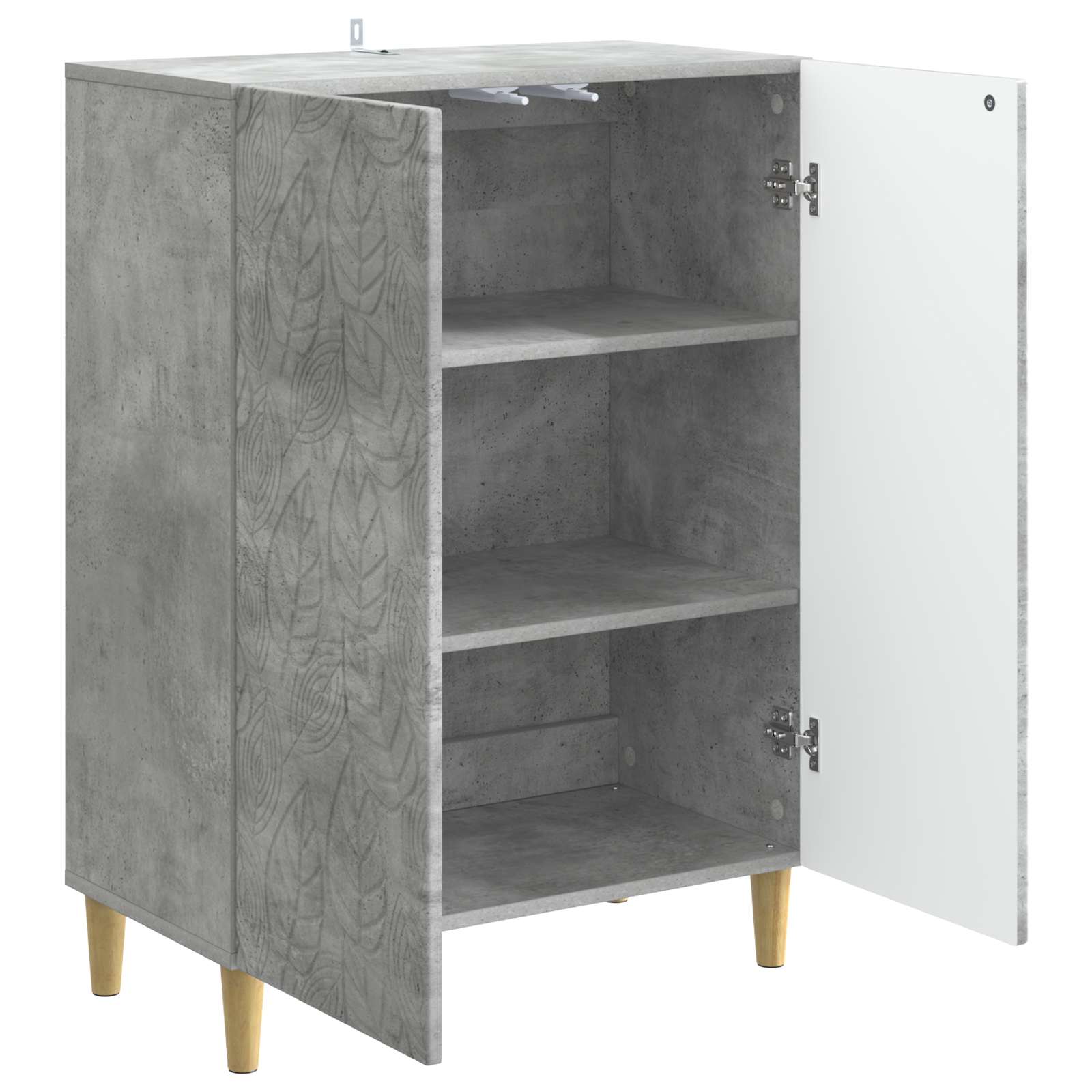 vidaXL Bufet Betonowy szary 66 x 34,5 x 90 cm Drewno inżynieryjne
