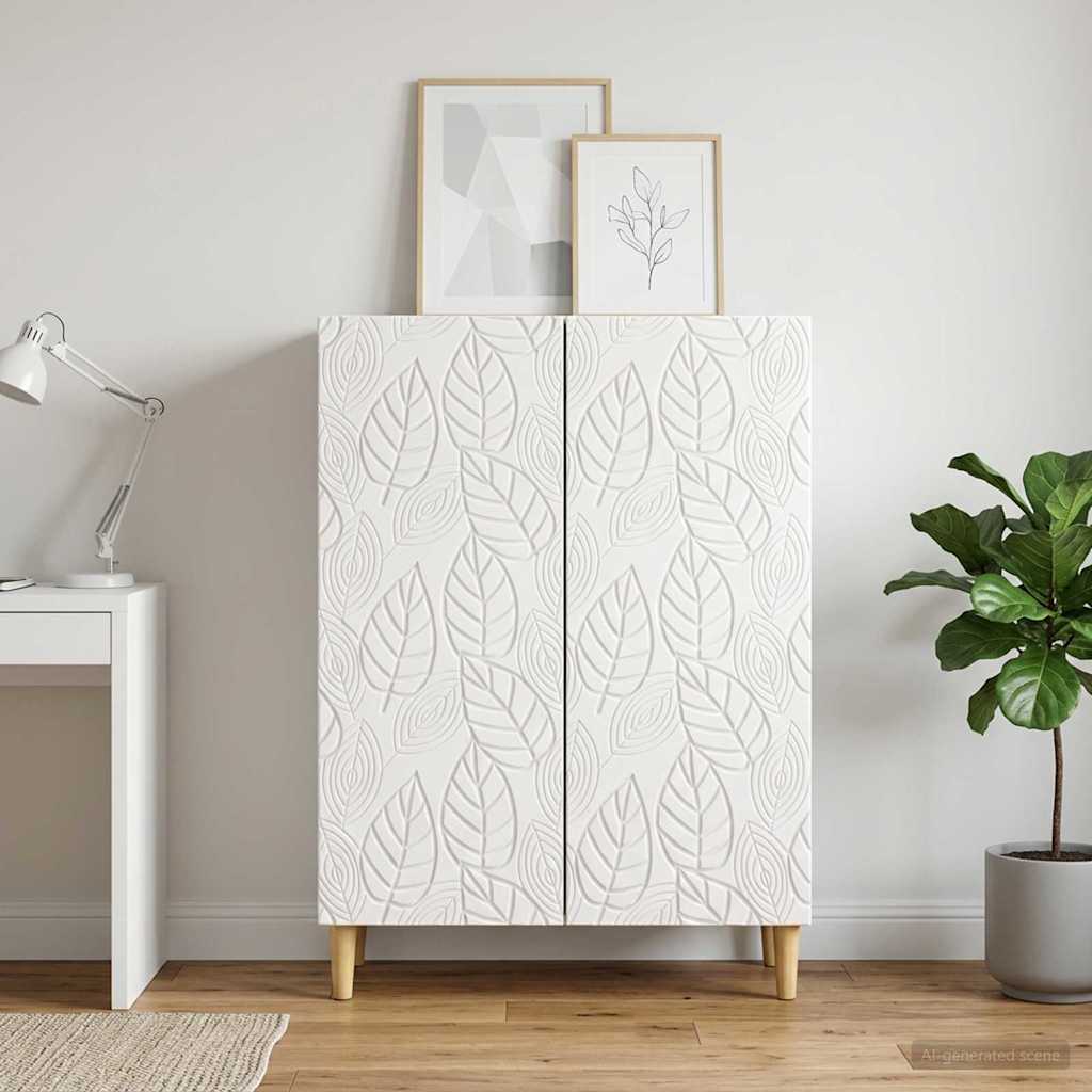 vidaXL Bufet Biały wysoki połysk 66 x 34,5 x 90 cm Drewno inżynieryjne