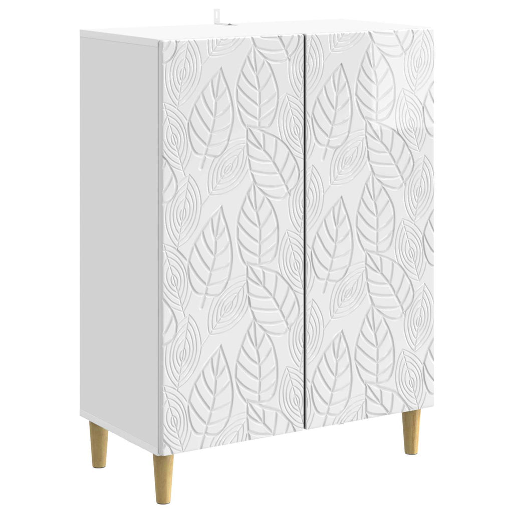 vidaXL Bufet Biały wysoki połysk 66 x 34,5 x 90 cm Drewno inżynieryjne