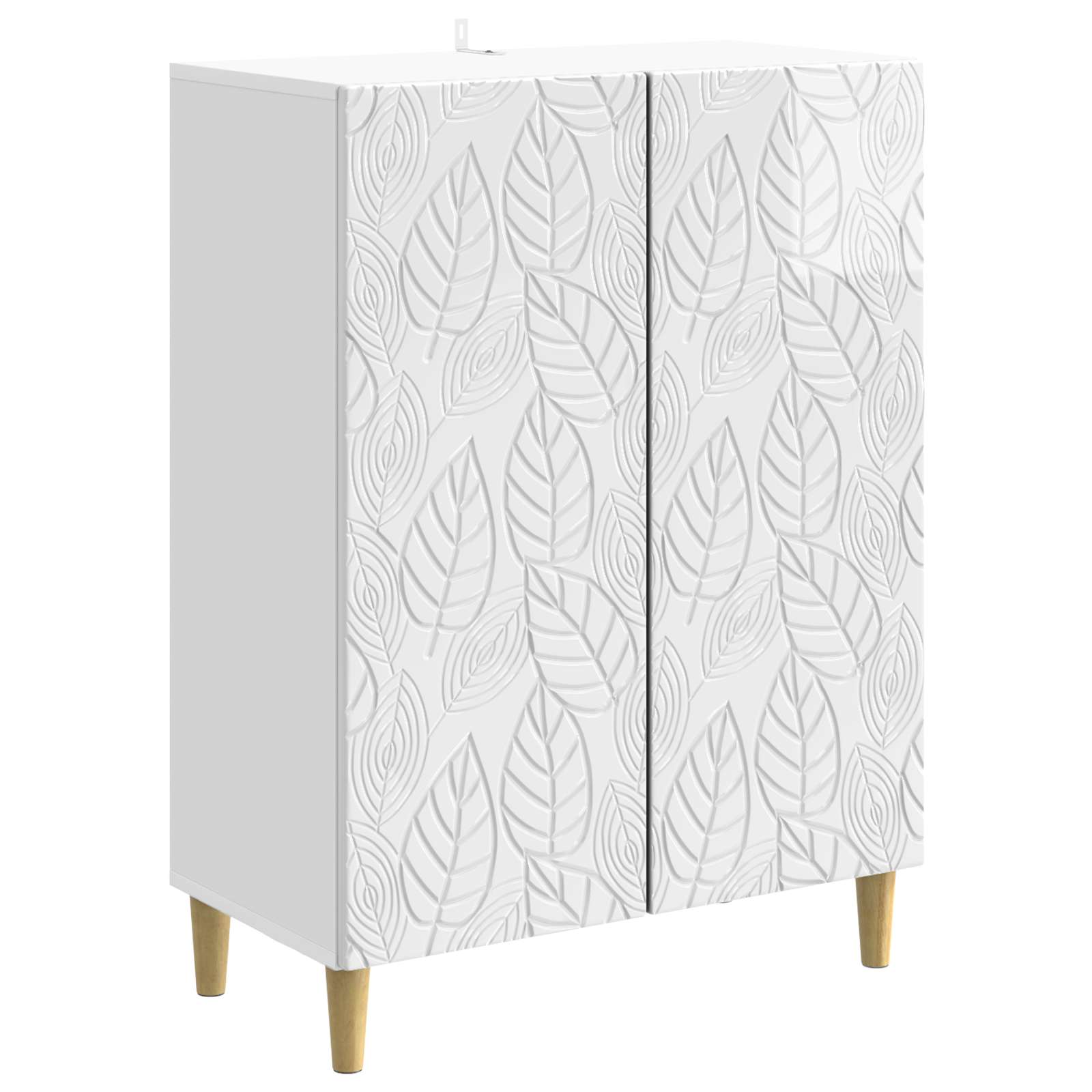 vidaXL Bufet Biały wysoki połysk 66 x 34,5 x 90 cm Drewno inżynieryjne