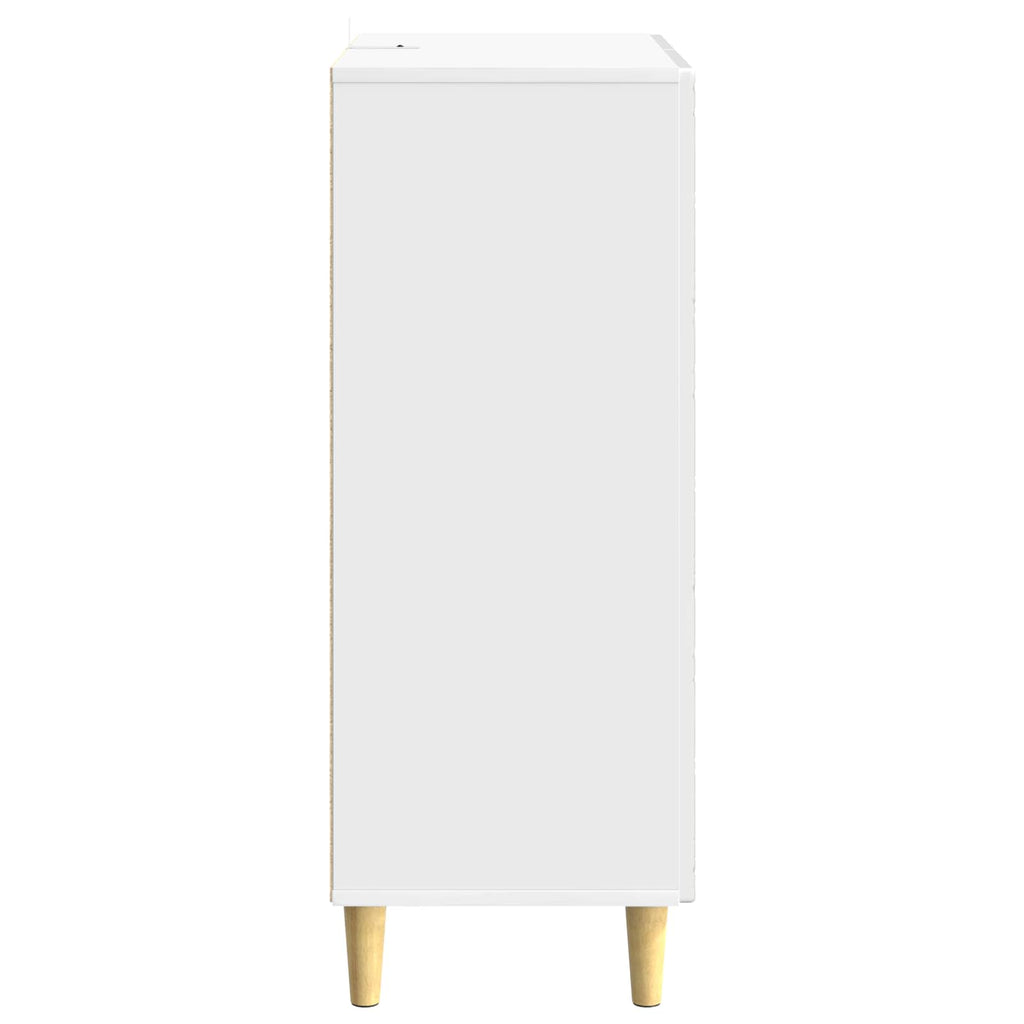 vidaXL Bufet Biały wysoki połysk 66 x 34,5 x 90 cm Drewno inżynieryjne