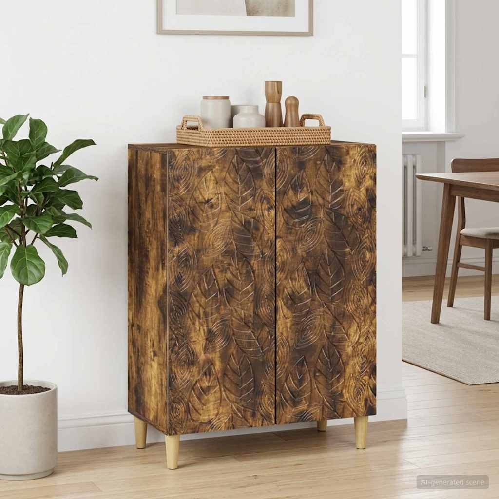 vidaXL Bufet Dąb wędzony 66 x 34,5 x 90 cm Drewno inżynieryjne