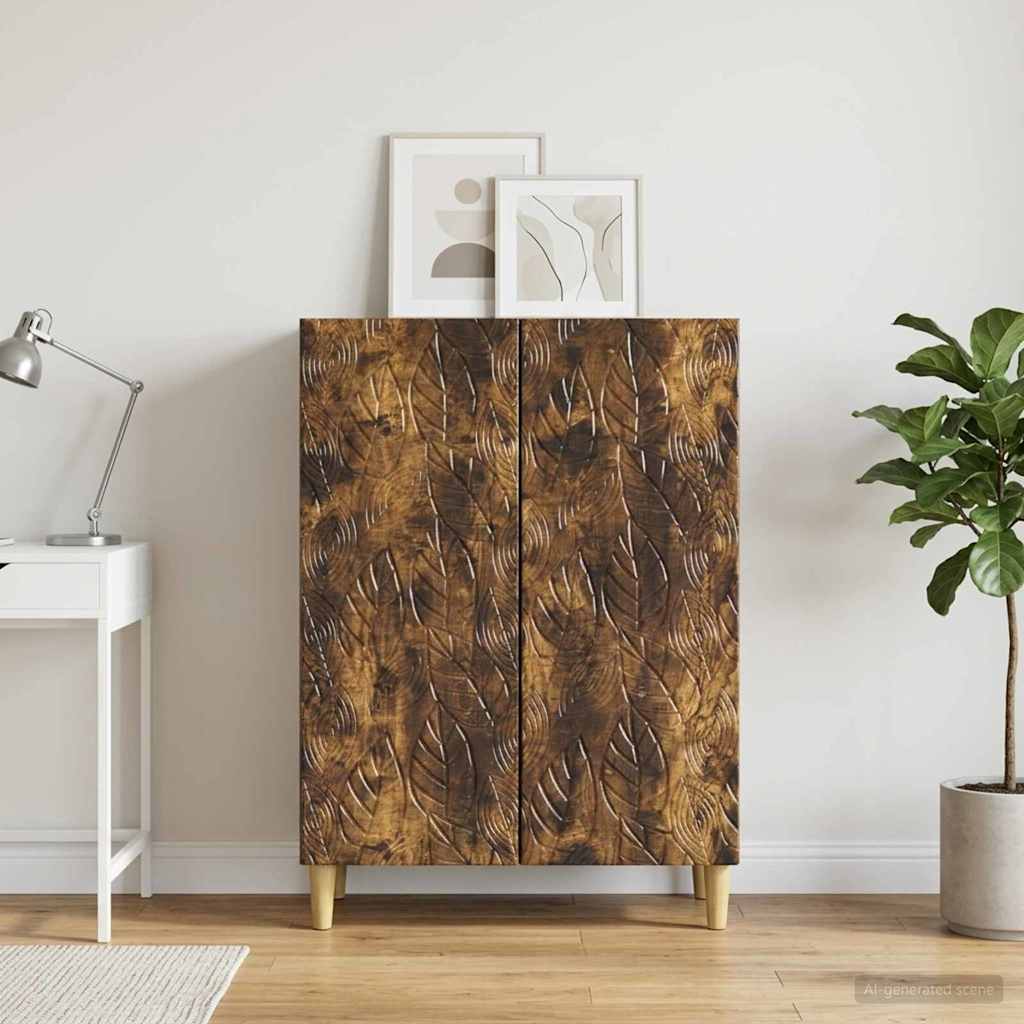 vidaXL Bufet Dąb wędzony 66 x 34,5 x 90 cm Drewno inżynieryjne