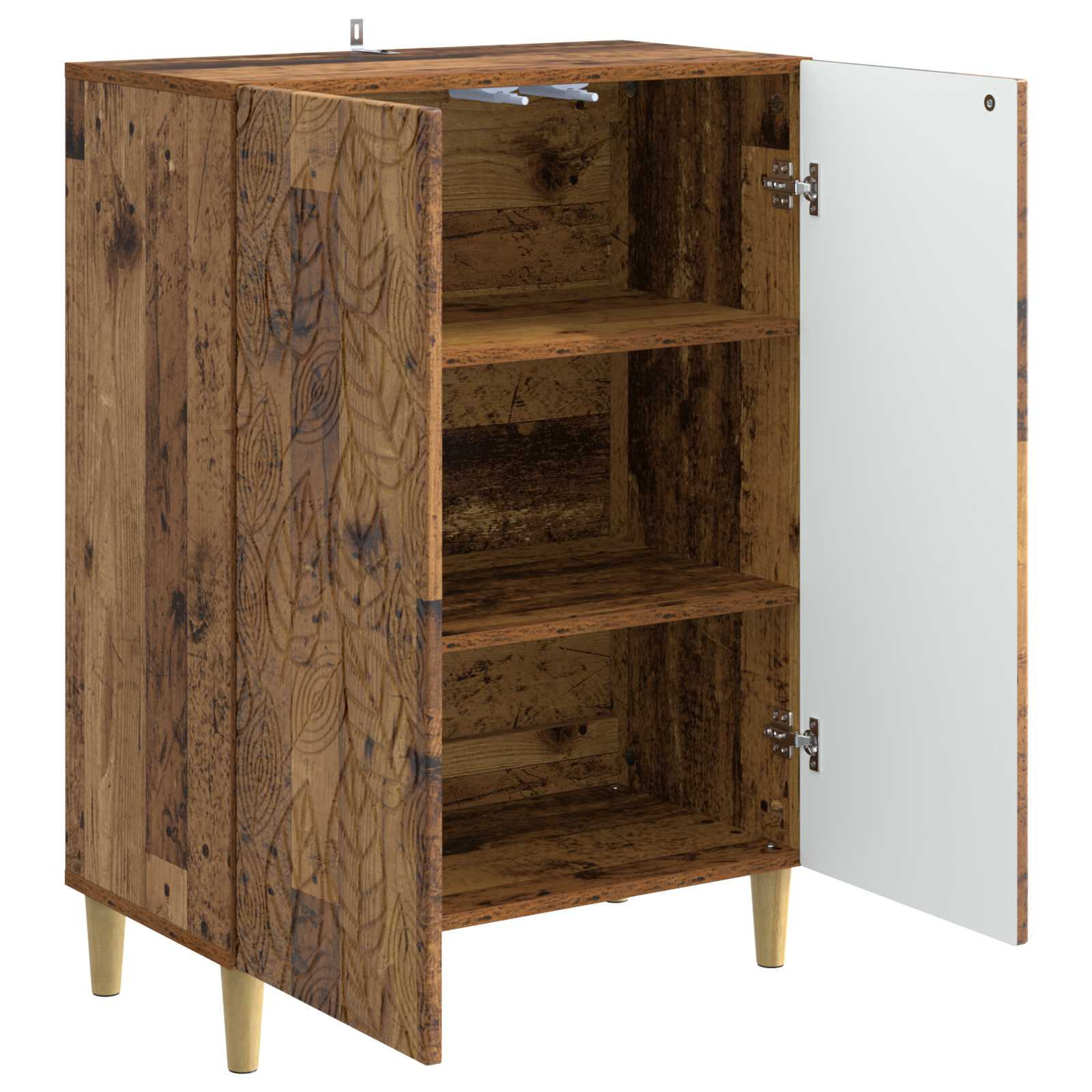 vidaXL Bufet Stare drewno 66 x 34,5 x 90 cm Drewno inżynieryjne