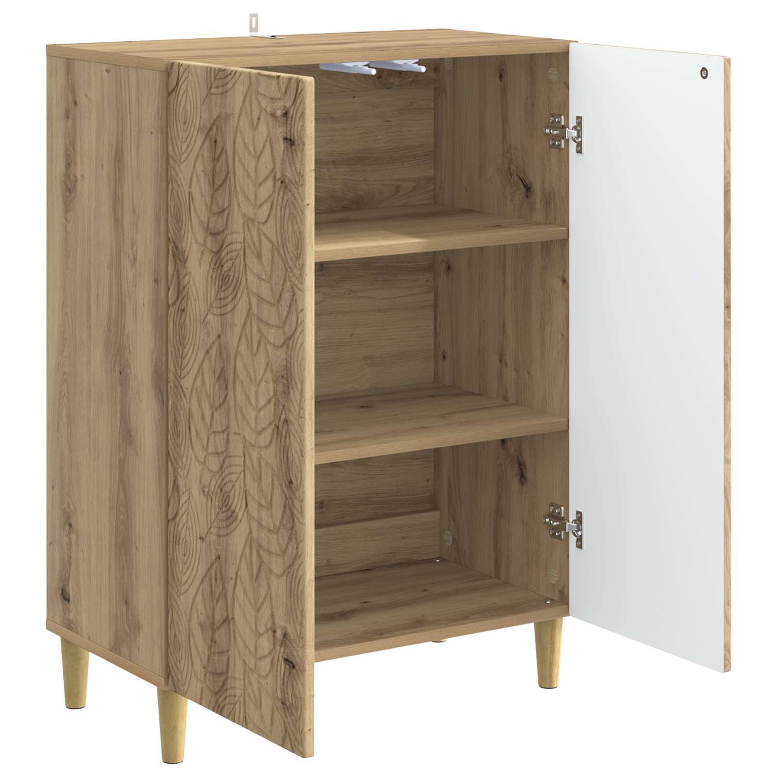 vidaXL Bufet Dąb artisan 66 x 34,5 x 90 cm Drewno inżynieryjne