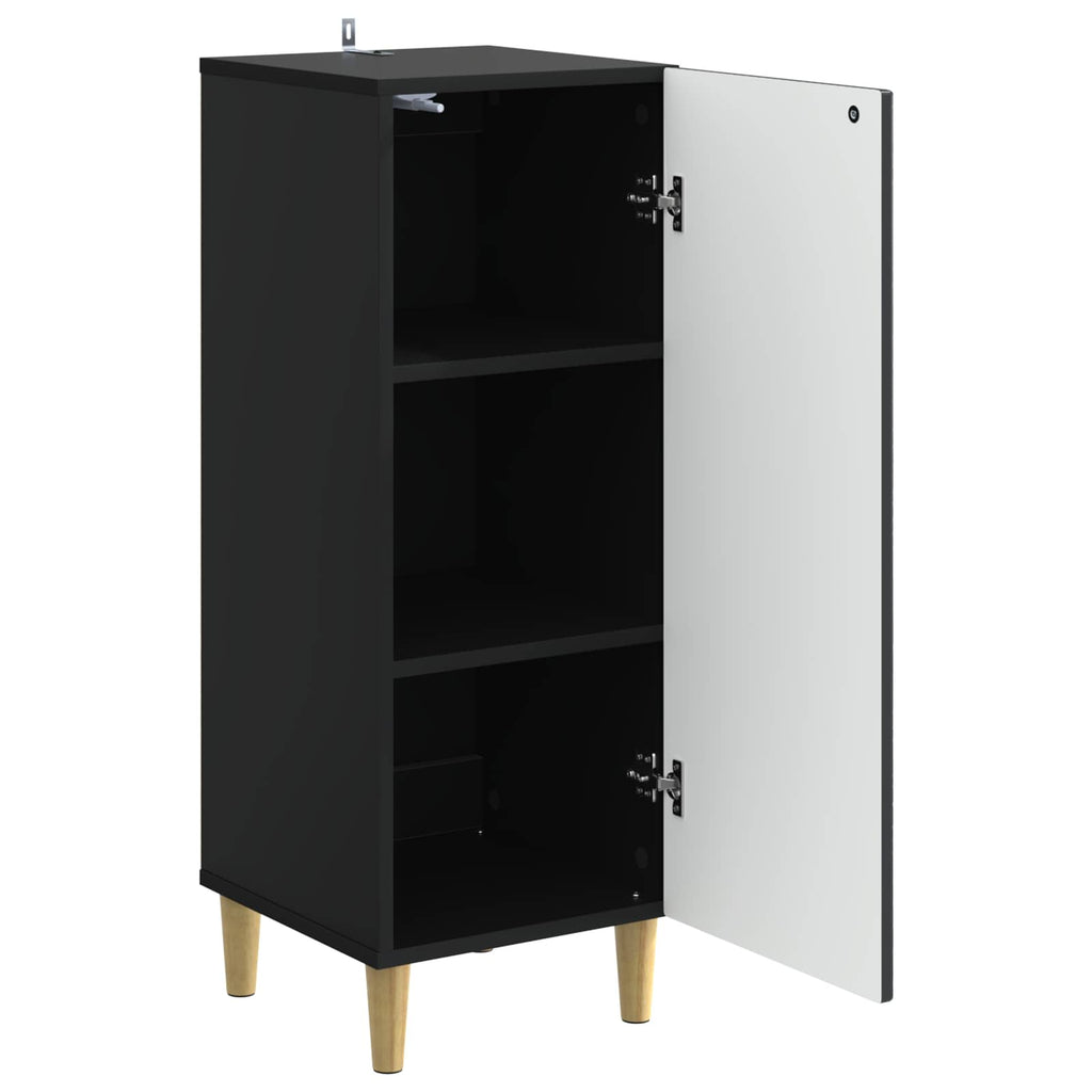vidaXL Bufet Czarny 33 x 34,5 x 90 cm Drewno inżynieryjne
