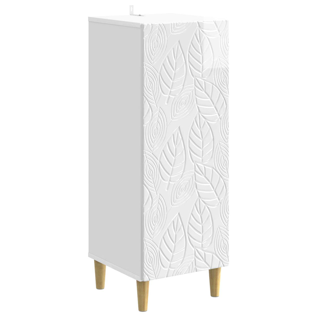 vidaXL Bufet Biały wysoki połysk 33 x 34,5 x 90 cm Drewno inżynieryjne