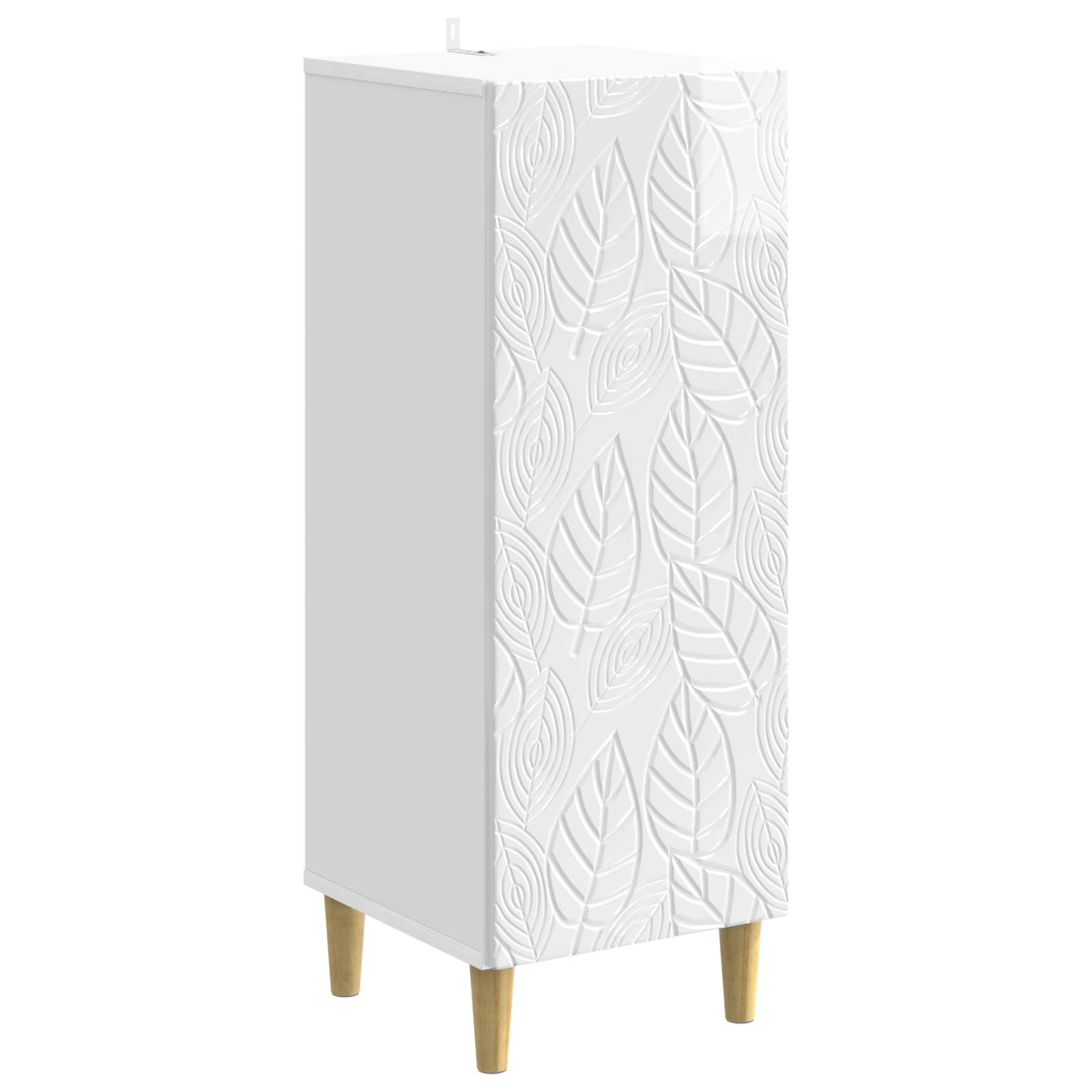 vidaXL Bufet Biały wysoki połysk 33 x 34,5 x 90 cm Drewno inżynieryjne