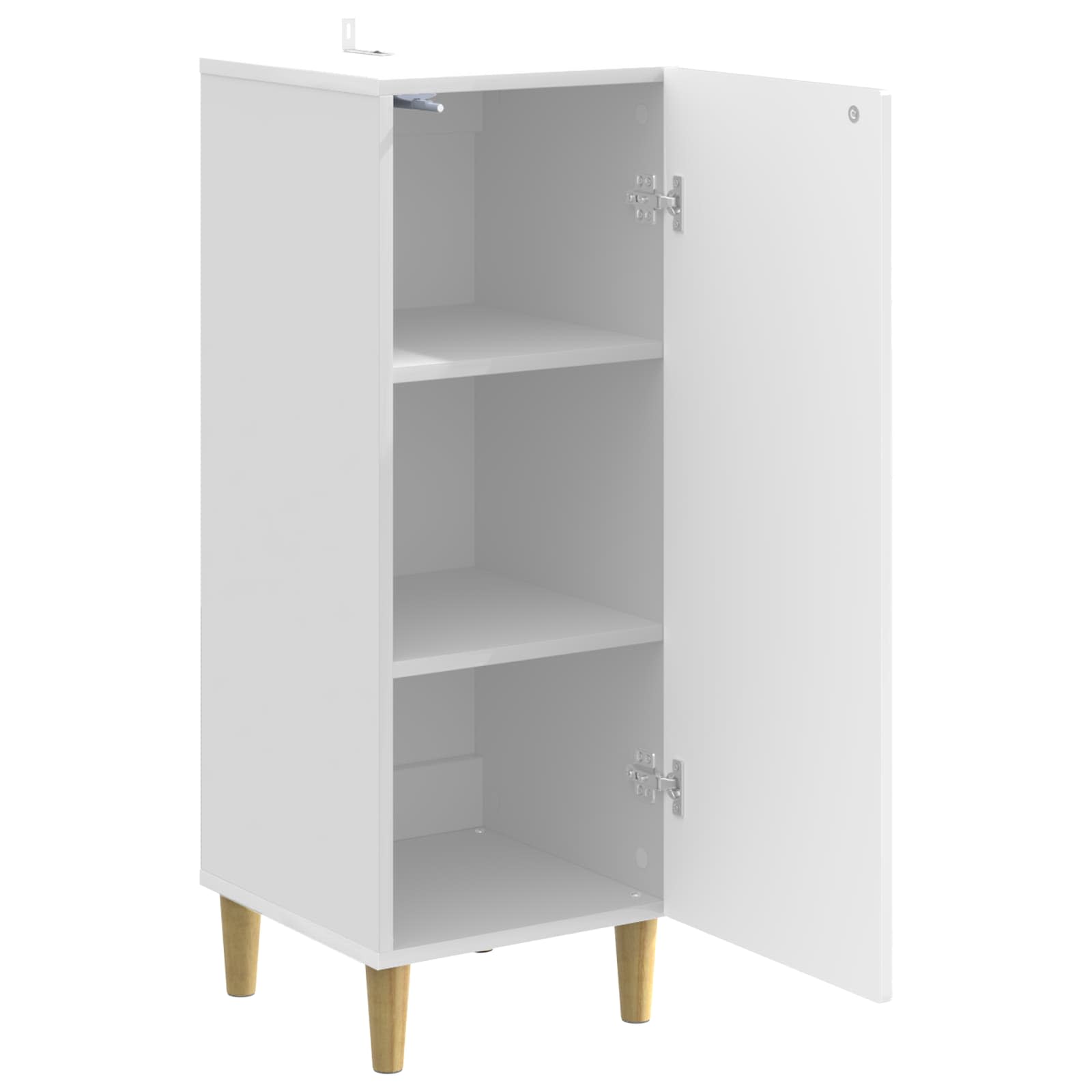 vidaXL Bufet Biały wysoki połysk 33 x 34,5 x 90 cm Drewno inżynieryjne