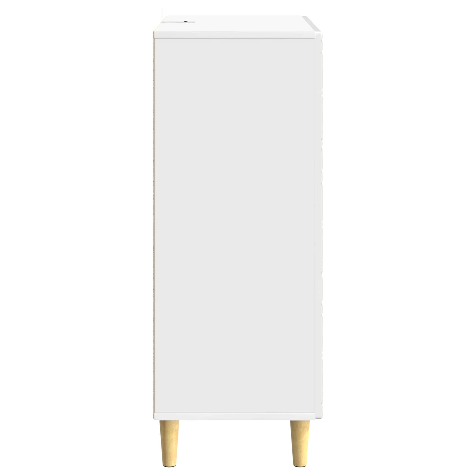 vidaXL Bufet Biały wysoki połysk 33 x 34,5 x 90 cm Drewno inżynieryjne