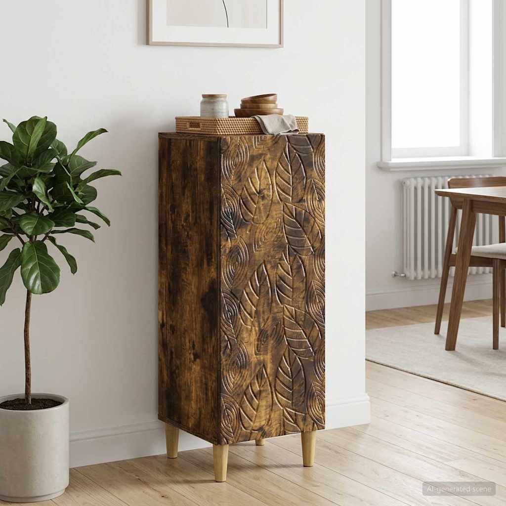 vidaXL Bufet Dąb wędzony 33 x 34,5 x 90 cm Drewno inżynieryjne