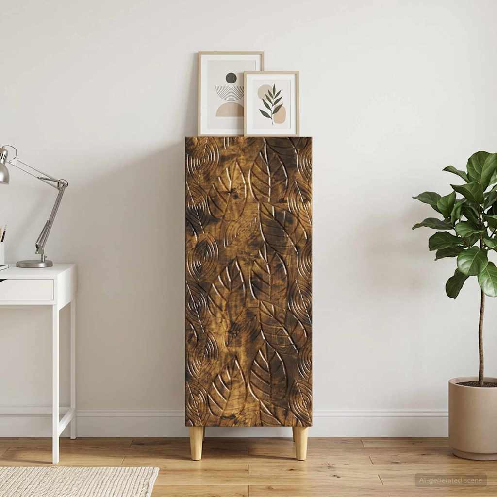 vidaXL Bufet Dąb wędzony 33 x 34,5 x 90 cm Drewno inżynieryjne