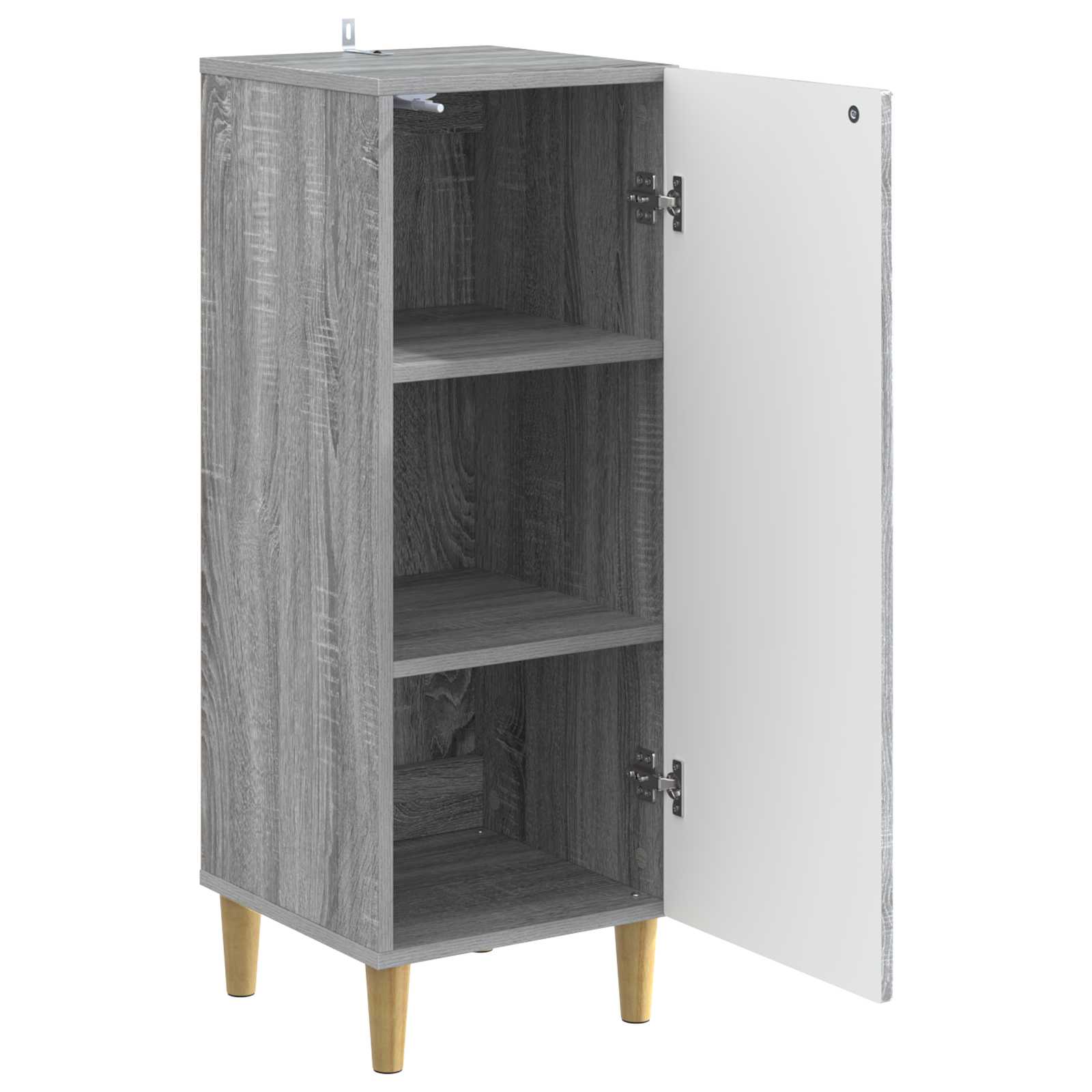 vidaXL Bufet Szary Sonoma 33 x 34,5 x 90 cm Drewno inżynieryjne