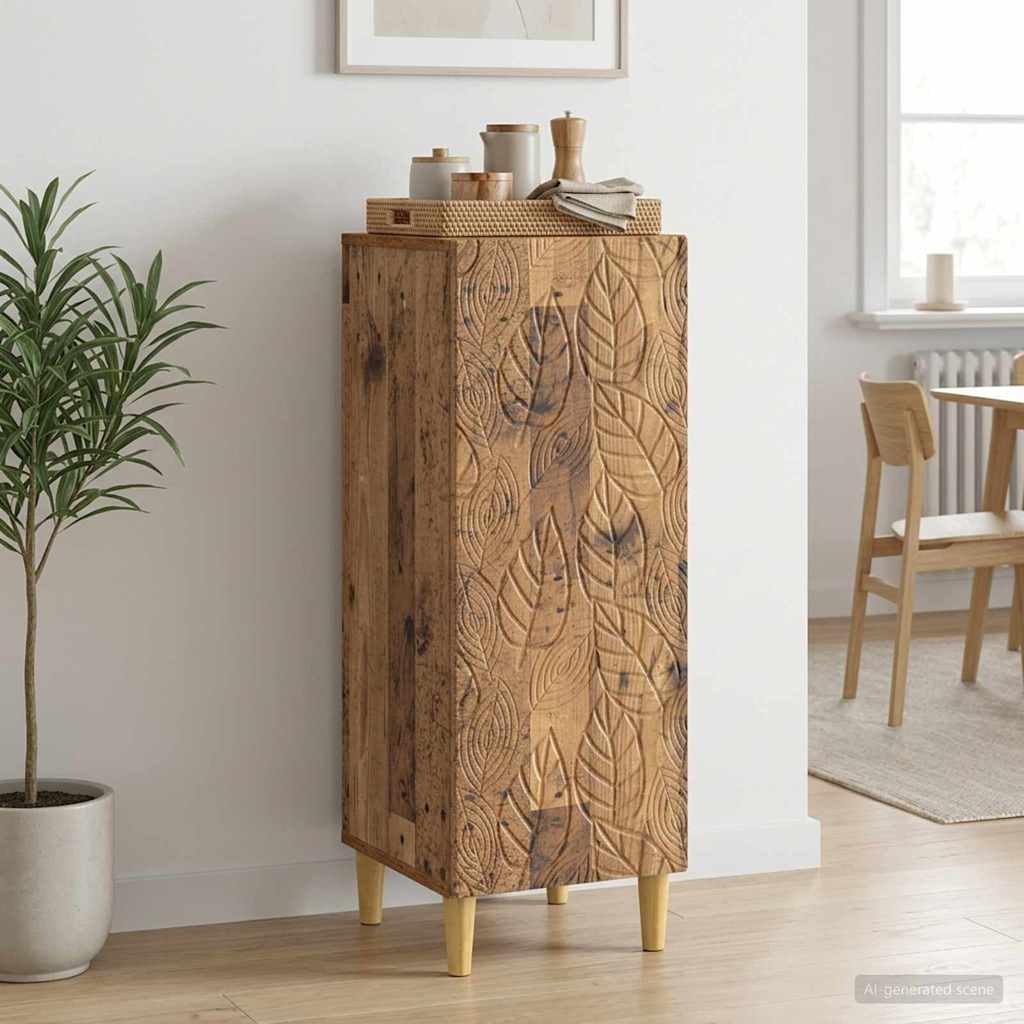 vidaXL Bufet Stare drewno 33 x 34,5 x 90 cm Drewno inżynieryjne