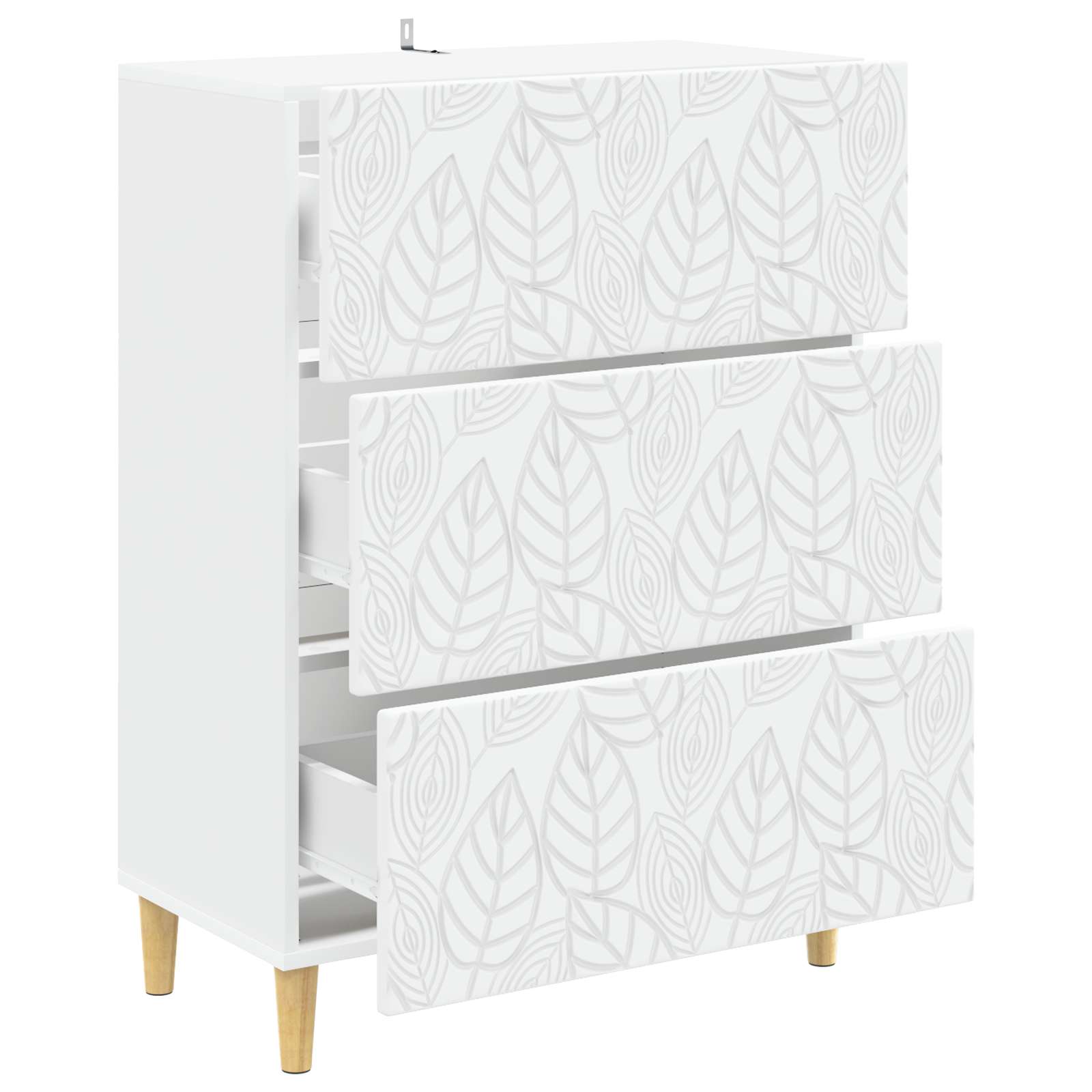 vidaXL Szafka z Szufladami Biały 66 x 34,5 x 90 cm Drewno inżynieryjne