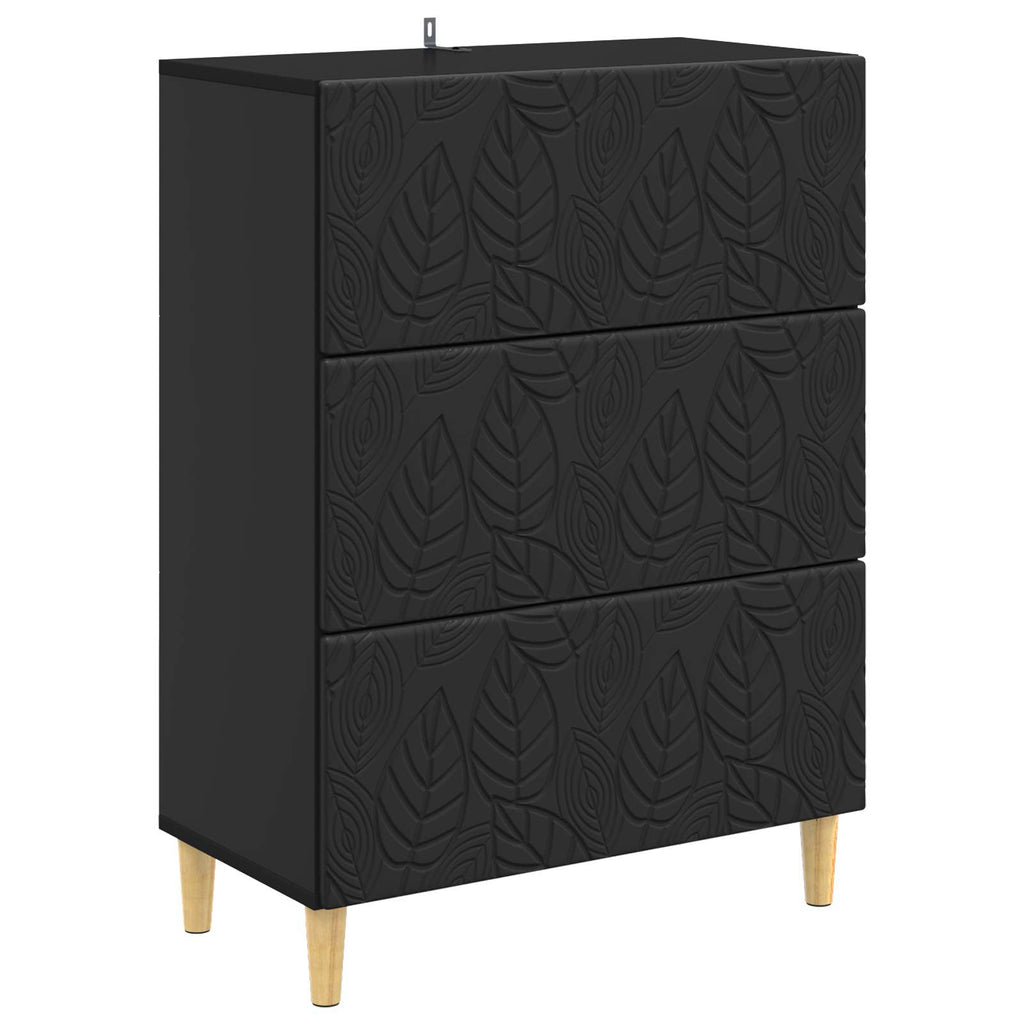 vidaXL Szafka z Szufladami Czarny 66 x 34,5 x 90 cm
