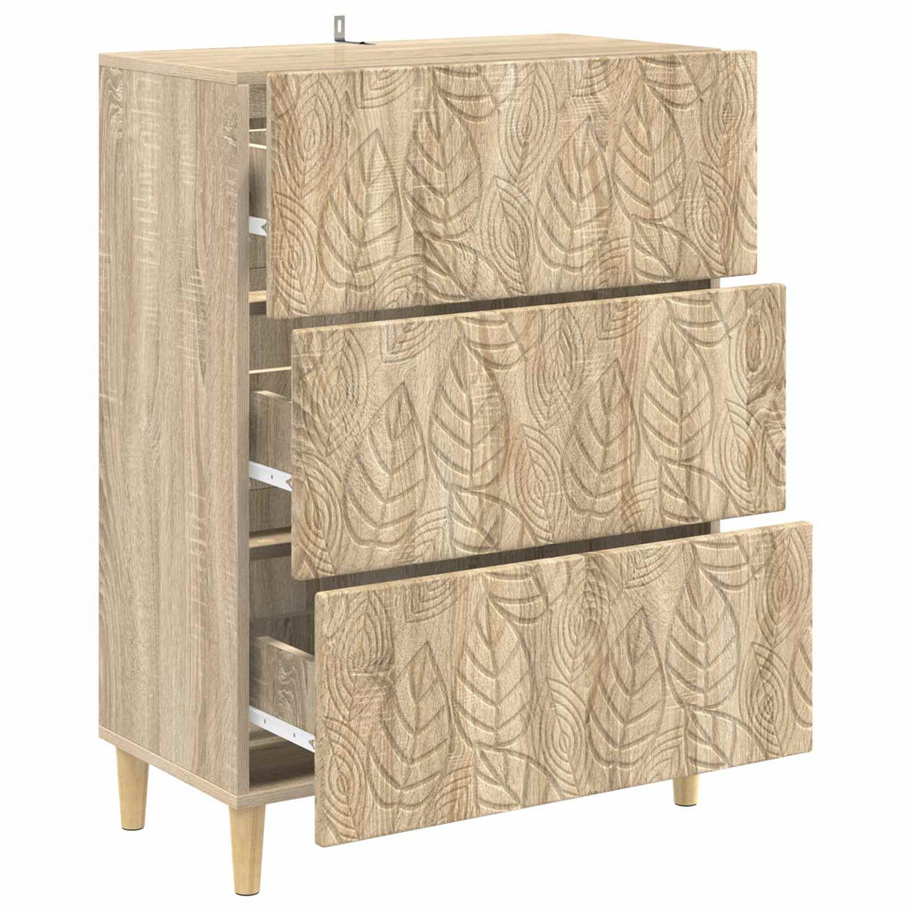 vidaXL Szafka z Szufladami dąb Sonoma 66 x 34,5 x 90 cm