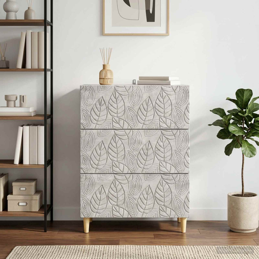 vidaXL Szafka z Szufladami Betonowy szary 66 x 34,5 x 90 cm