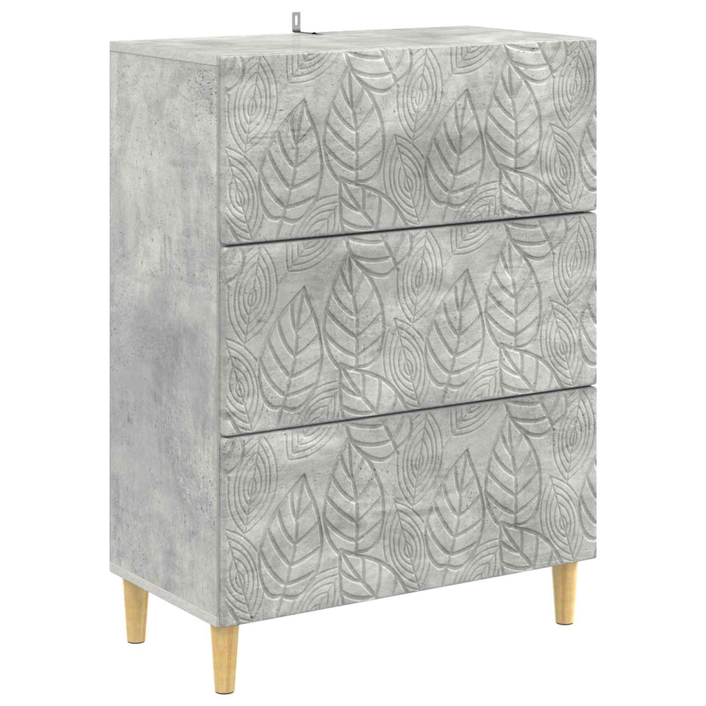 vidaXL Szafka z Szufladami Betonowy szary 66 x 34,5 x 90 cm