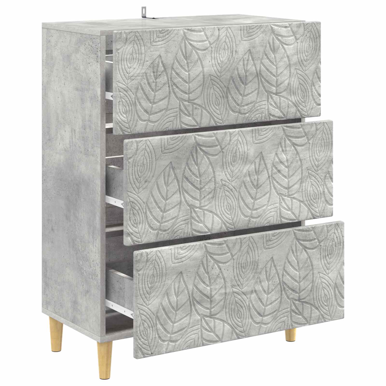 vidaXL Szafka z Szufladami Betonowy szary 66 x 34,5 x 90 cm