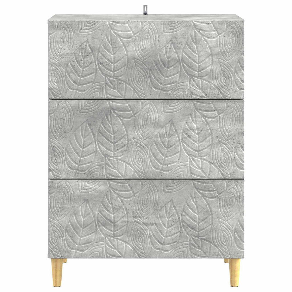 vidaXL Szafka z Szufladami Betonowy szary 66 x 34,5 x 90 cm
