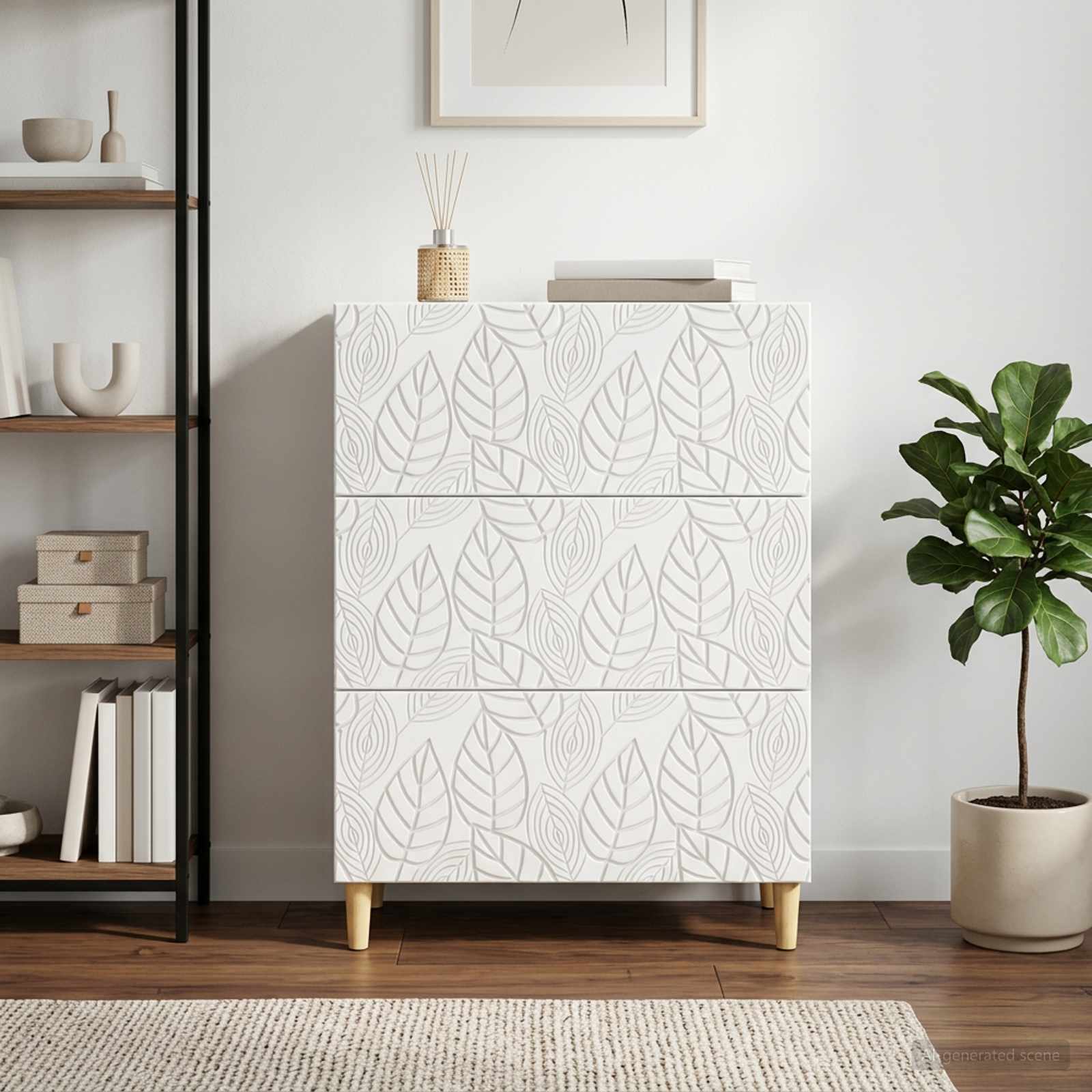 vidaXL Szafka z Szufladami Biały wysoki połysk 66 x 34,5 x 90 cm