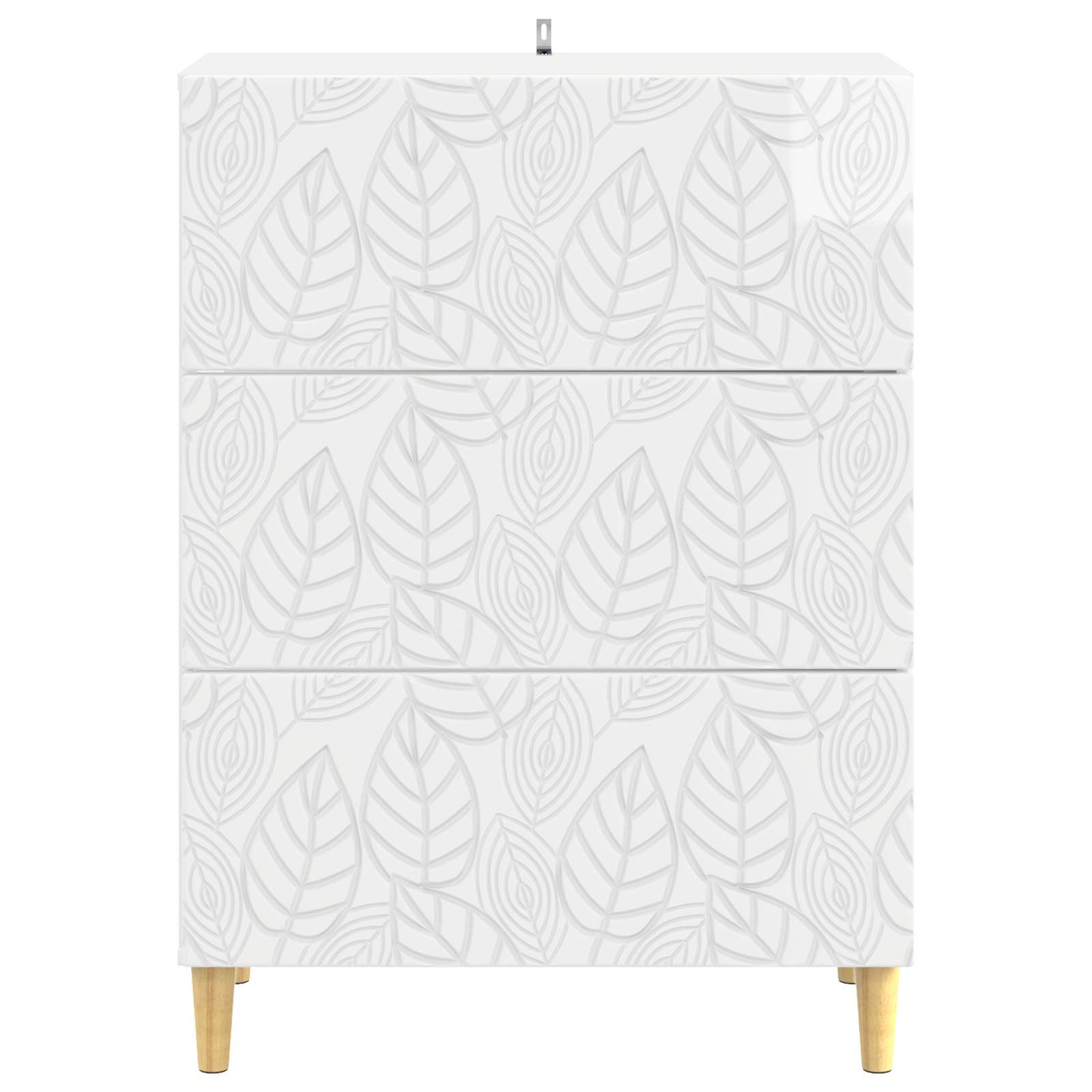 vidaXL Szafka z Szufladami Biały wysoki połysk 66 x 34,5 x 90 cm