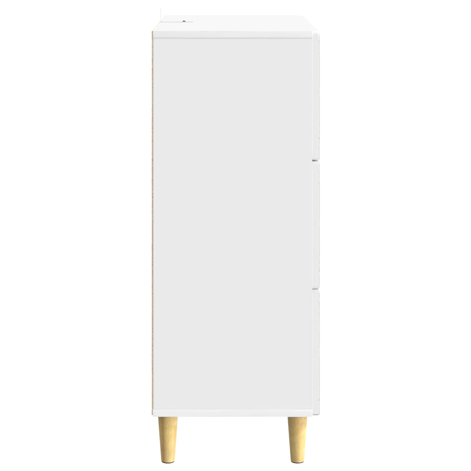 vidaXL Szafka z Szufladami Biały wysoki połysk 66 x 34,5 x 90 cm