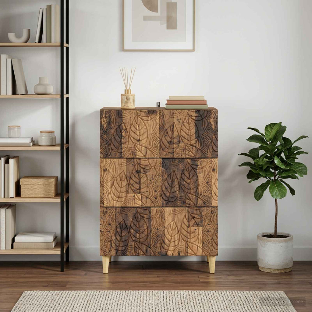vidaXL Szafka z Szufladami Stare drewno 66 x 34,5 x 90 cm