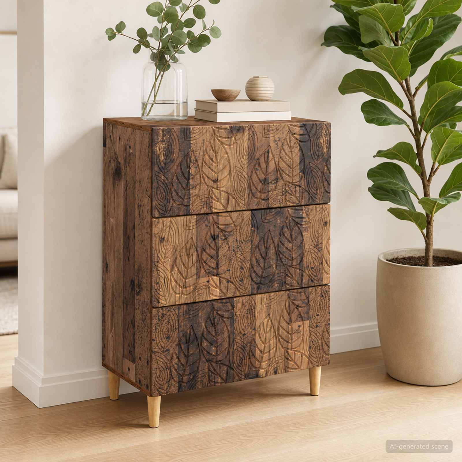 vidaXL Szafka z Szufladami Stare drewno 66 x 34,5 x 90 cm