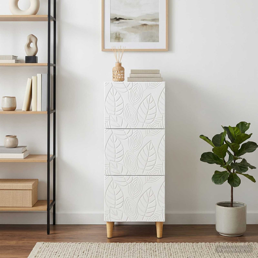 vidaXL Szafka z Szufladami 33 x 34,5 x 90 cm Drewno inżynieryjne Biały