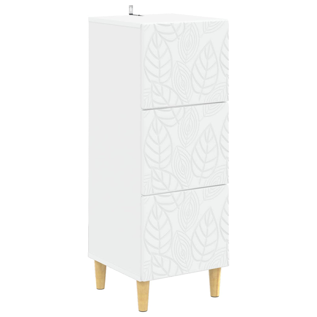 vidaXL Szafka z Szufladami 33 x 34,5 x 90 cm Drewno inżynieryjne Biały