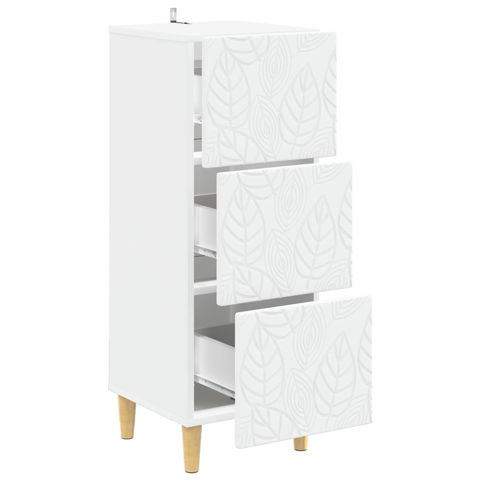 vidaXL Szafka z Szufladami 33 x 34,5 x 90 cm Drewno inżynieryjne Biały