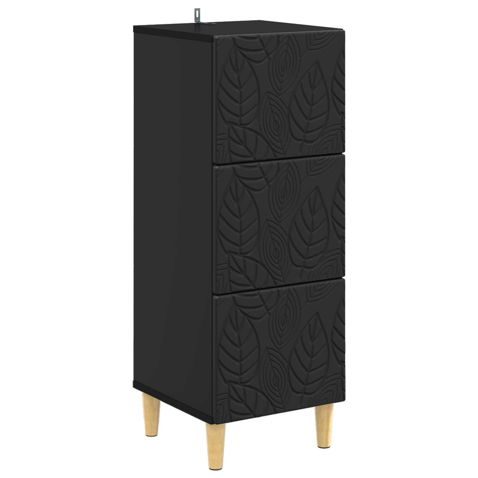 vidaXL Szafka z Szufladami Czarny 33 x 34,5 x 90 cm