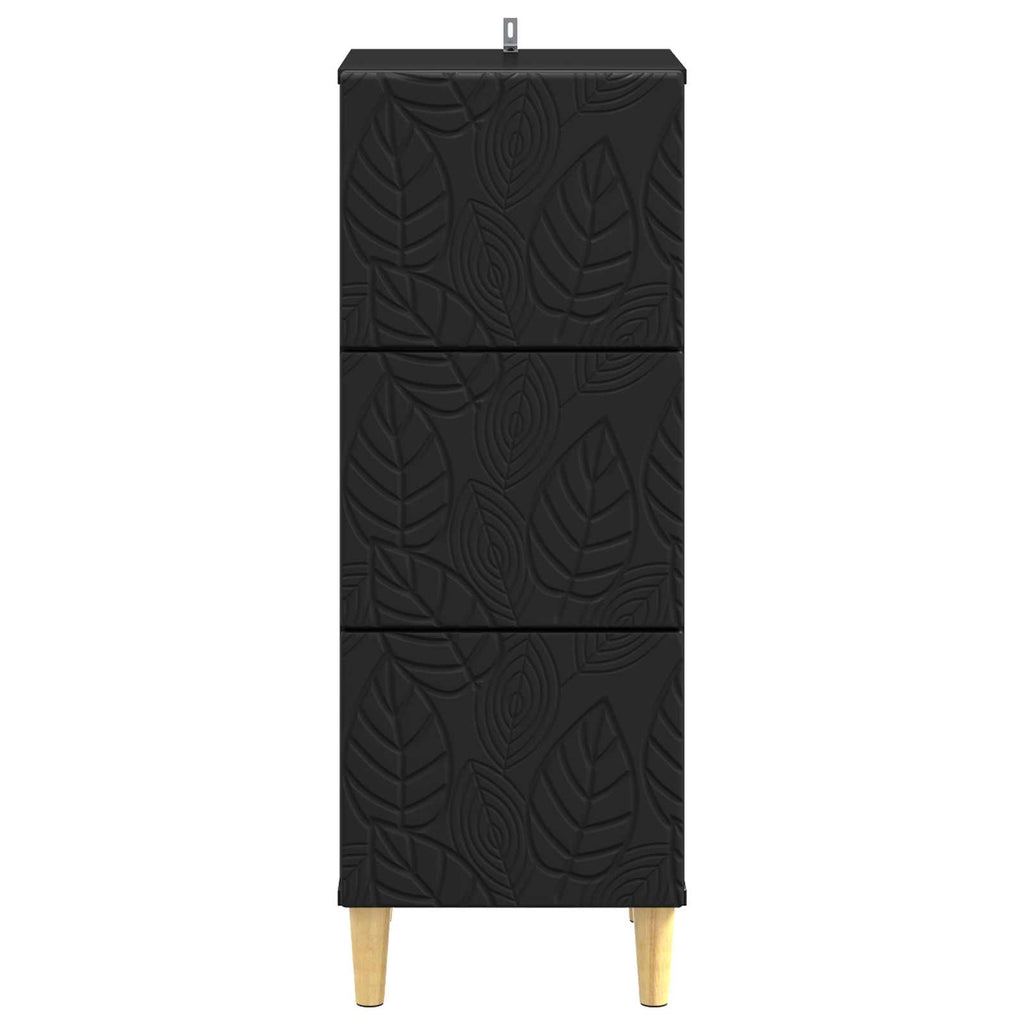 vidaXL Szafka z Szufladami Czarny 33 x 34,5 x 90 cm