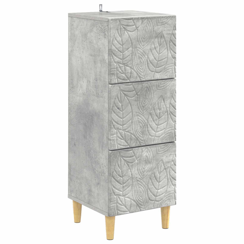 vidaXL Szafka z Szufladami Betonowy szary 33 x 34,5 x 90 cm