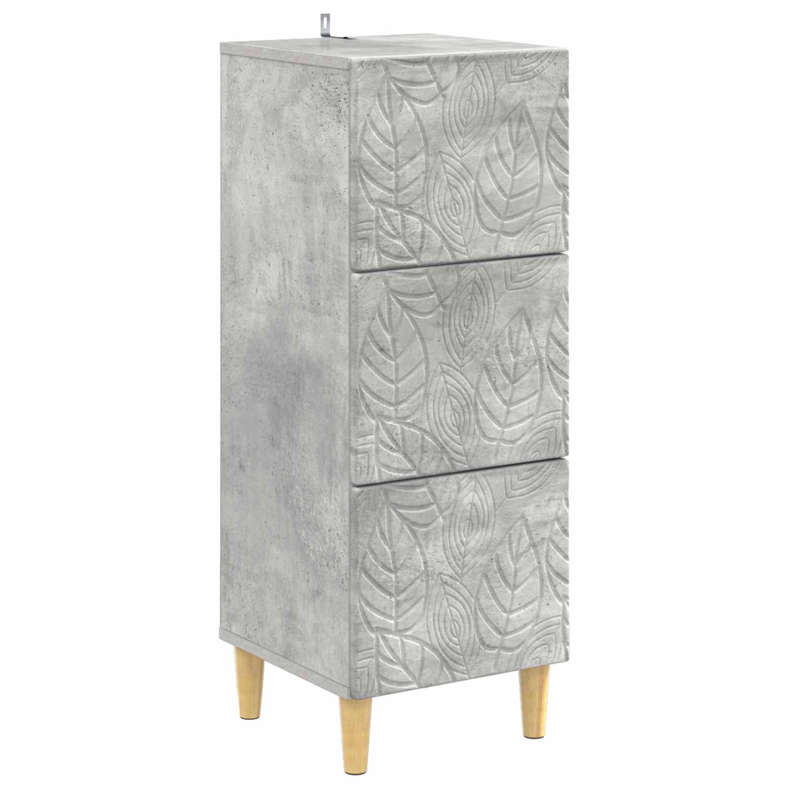 vidaXL Szafka z Szufladami Betonowy szary 33 x 34,5 x 90 cm