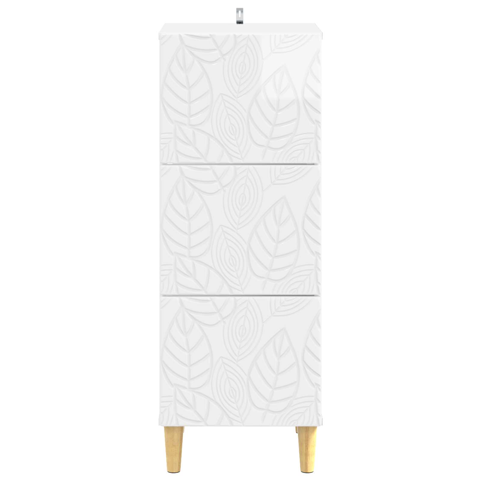 vidaXL Szafka z Szufladami Biały wysoki połysk 33 x 34,5 x 90 cm