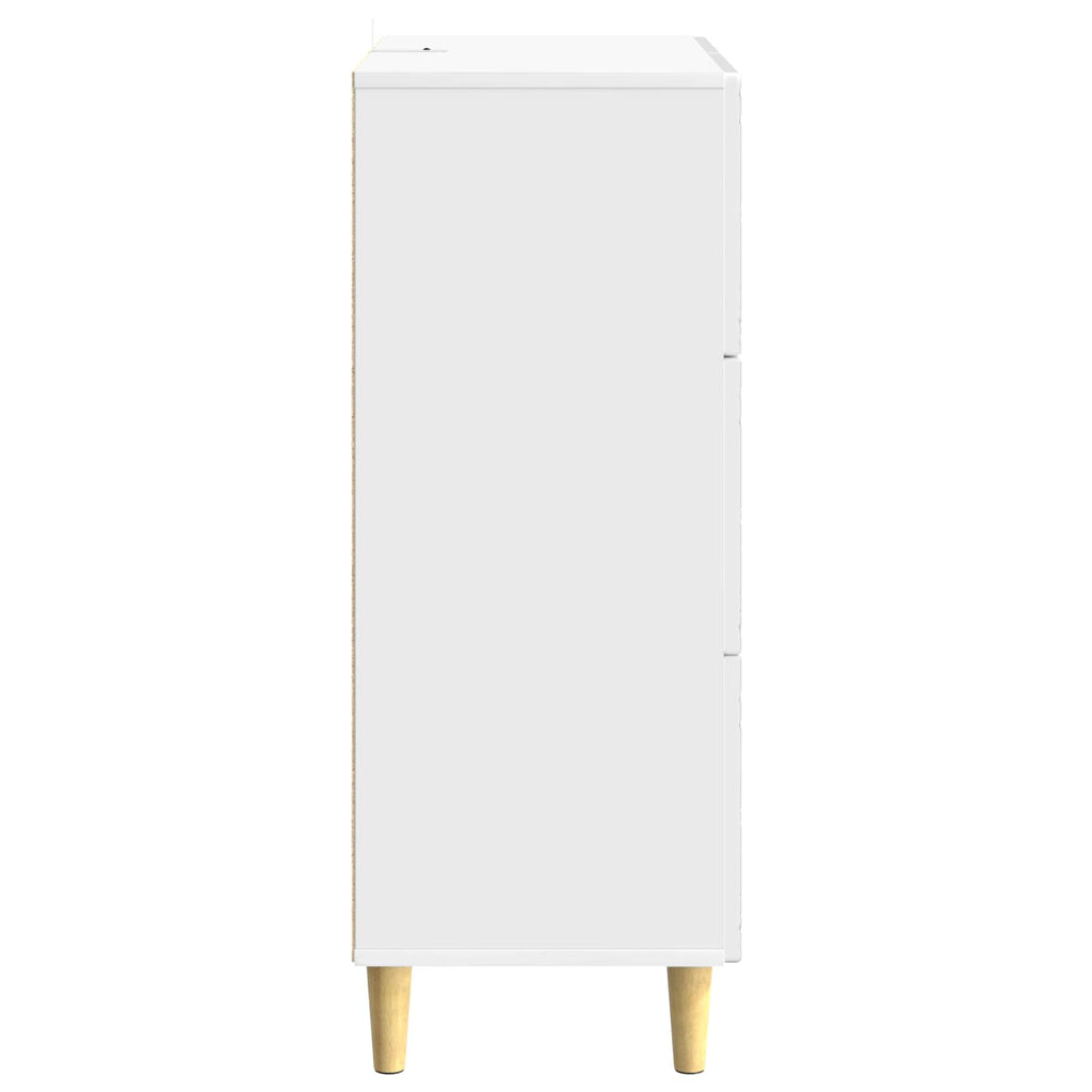 vidaXL Szafka z Szufladami Biały wysoki połysk 33 x 34,5 x 90 cm
