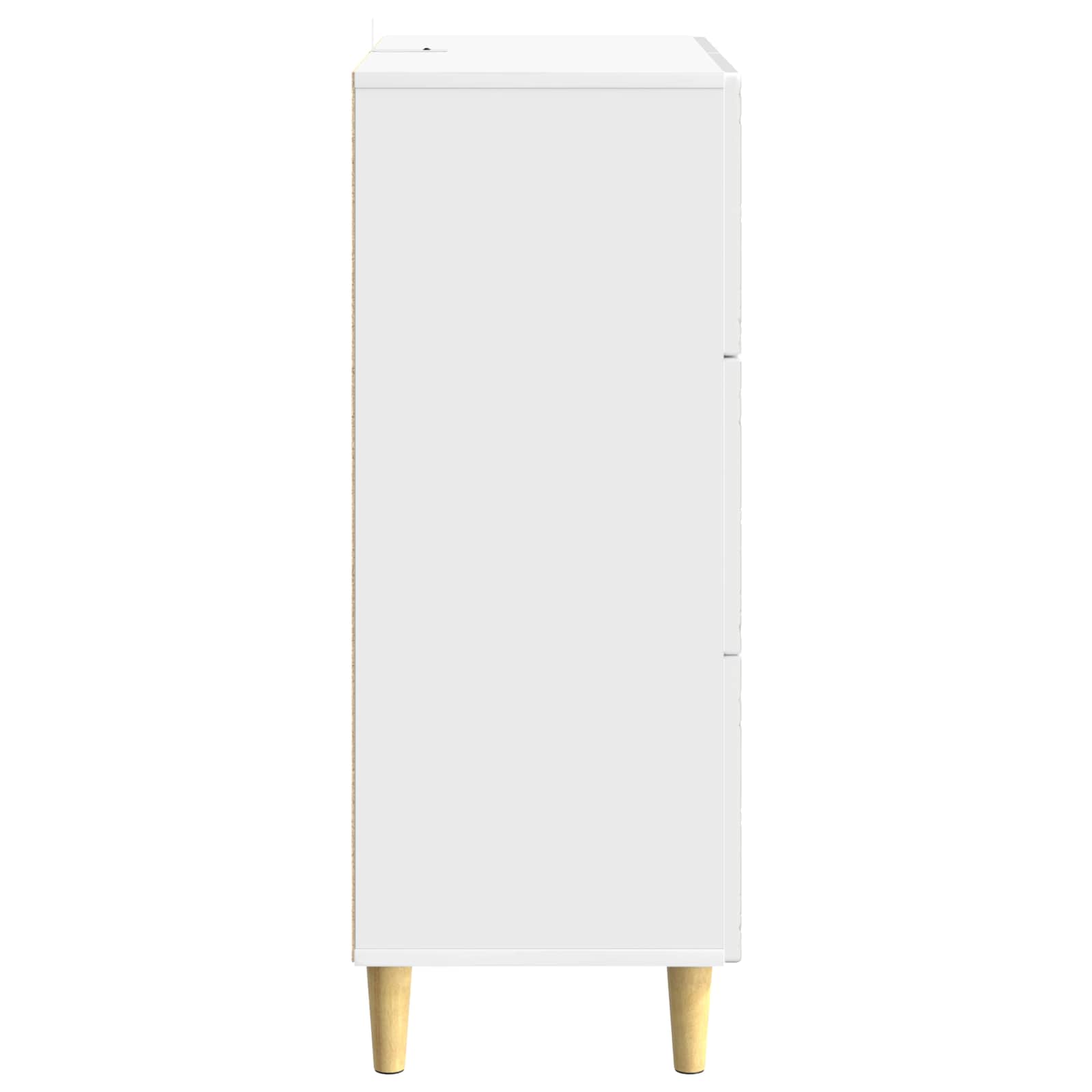 vidaXL Szafka z Szufladami Biały wysoki połysk 33 x 34,5 x 90 cm