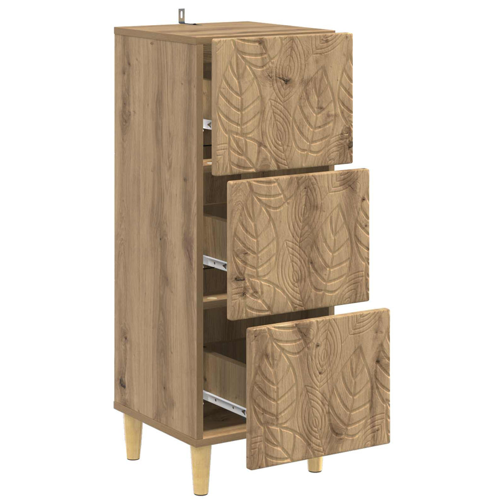 vidaXL Szafka z Szufladami 33 x 34,5 x 90 cm Drewno inżynieryjne