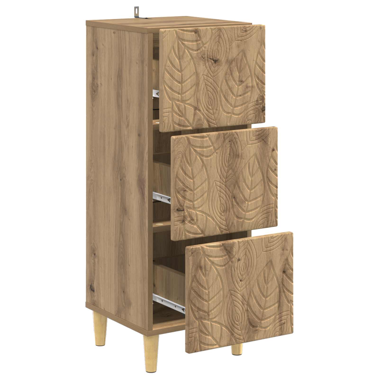 vidaXL Szafka z Szufladami 33 x 34,5 x 90 cm Drewno inżynieryjne