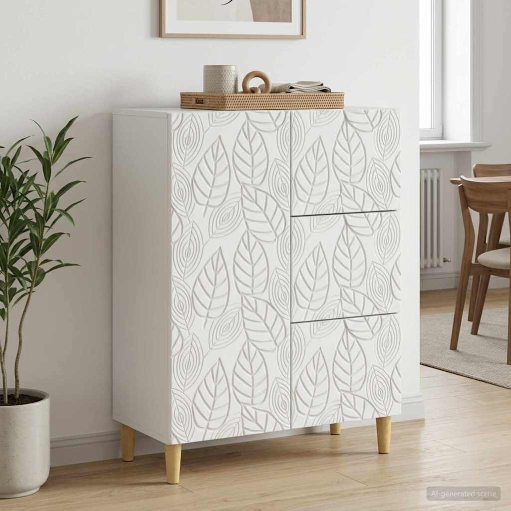 vidaXL Bufet Biały 66 x 34,5 x 90 cm Drewno inżynieryjne