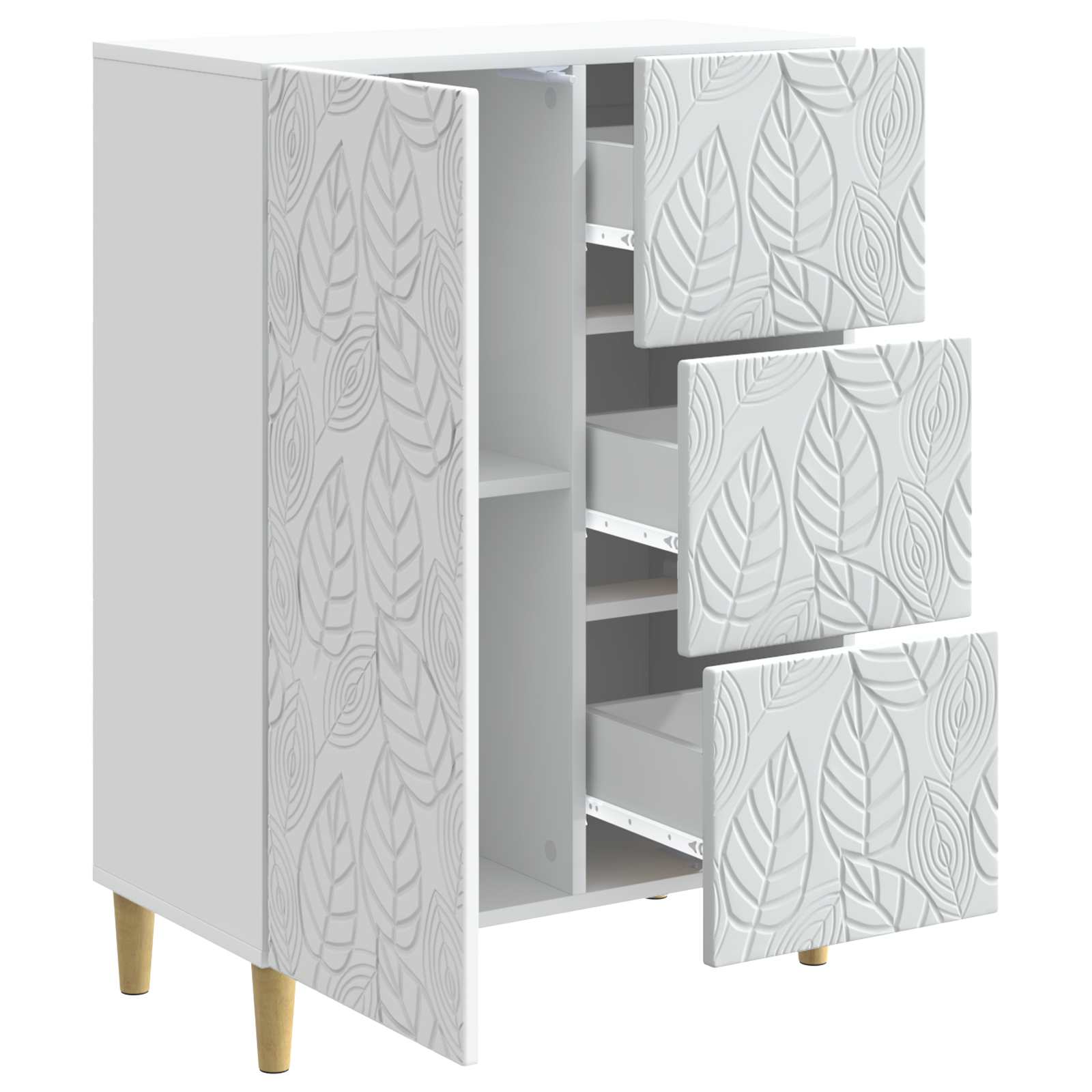 vidaXL Bufet Biały 66 x 34,5 x 90 cm Drewno inżynieryjne