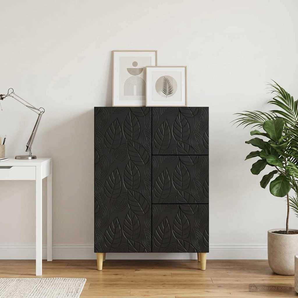 vidaXL Bufet Czarny 66 x 34,5 x 90 cm Drewno inżynieryjne