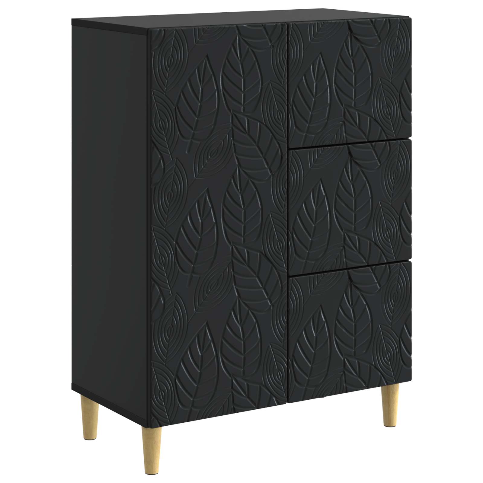 vidaXL Bufet Czarny 66 x 34,5 x 90 cm Drewno inżynieryjne