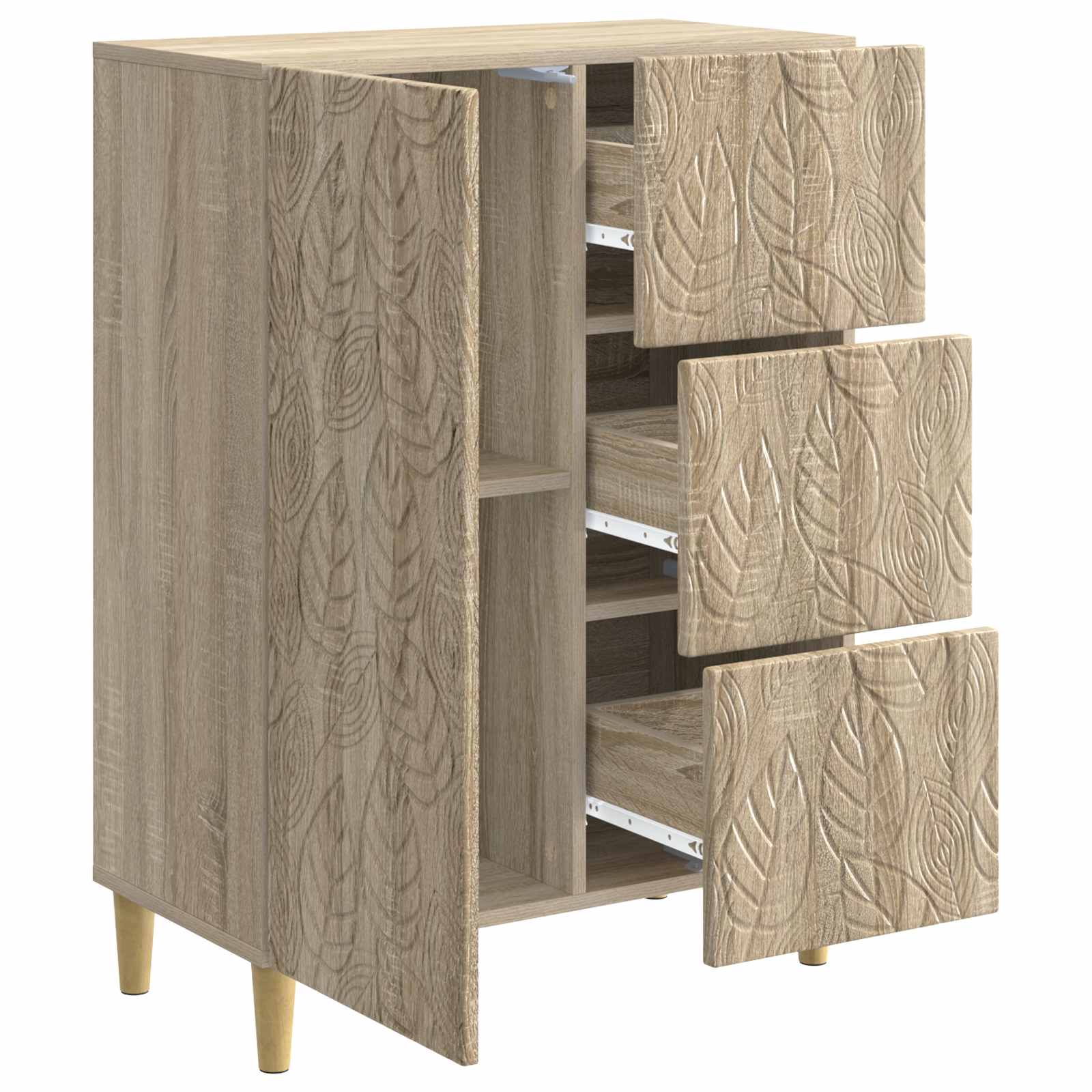 vidaXL Bufet dąb Sonoma 66 x 34,5 x 90 cm Drewno inżynieryjne