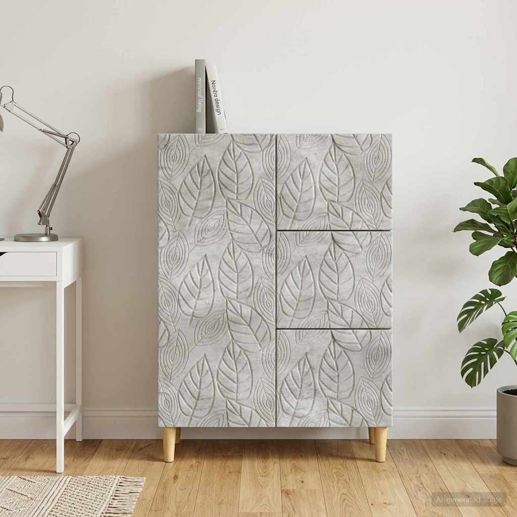 vidaXL Bufet Betonowy szary 66 x 34,5 x 90 cm Drewno inżynieryjne