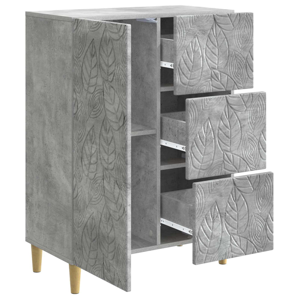 vidaXL Bufet Betonowy szary 66 x 34,5 x 90 cm Drewno inżynieryjne