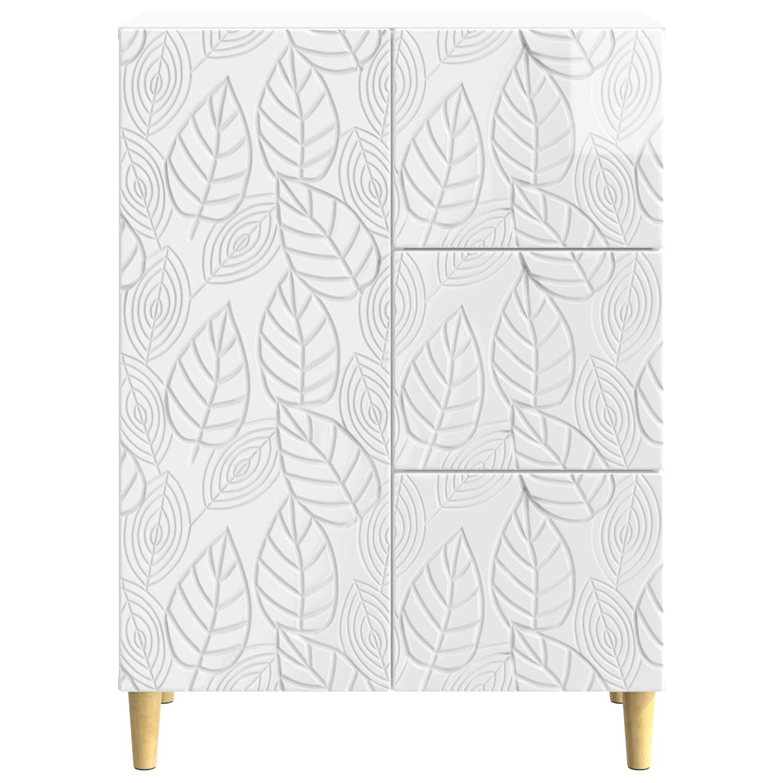 vidaXL Bufet Biały wysoki połysk 66 x 34,5 x 90 cm Drewno inżynieryjne